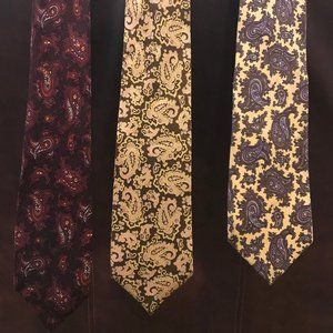 3 classic Borrelli Ties 100% Italian SILK